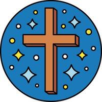 single illustration of a cross vector