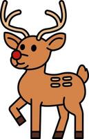 The reindeer with a red nose vector