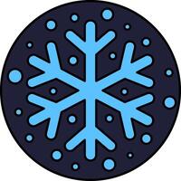 illustration icon of a blue snowflake vector