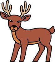 isolate illustration of a reindeer vector