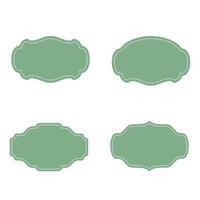label set. ornate labels in retro frames, old style embellishments for product stickers, jewelery and luxury product labels. vector