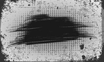 Dirty Comic book isolated on dirty grey background with grunge, halftone and black stripe effect style for manga speed frame, superhero action, banner event vector
