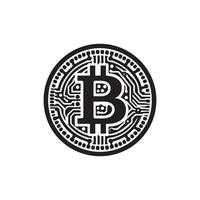 Bitcoin logo design vector