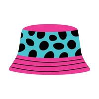 Bright Colorful Bucket Hat Isolated Illustration. Ideal for fashion-themed projects and playful design concepts. vector