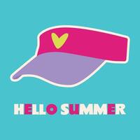 Bright and colorful illustration featuring a summer theme with a vibrant cap design. vector