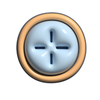 3D Cartoon Button Click and Interface Icons png