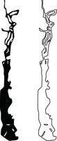 Map of Aspetuck Reservoir Connecticut USA Silhouette Flat and Outline Design vector
