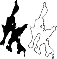 Map of Converse Lake Connecticut USA Silhouette Flat and Outline Design vector