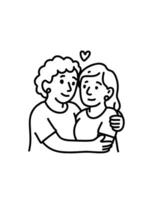 Tender hug between mother and child vector