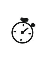 Stopwatch in doodle style. Timer symbol in doodle graphic vector