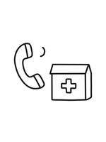 emergency medical call, phone health consultation vector