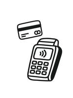 card reader payment, nfc card terminal vector