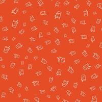 Drinks cup pattern. Restaurant menu background. vector