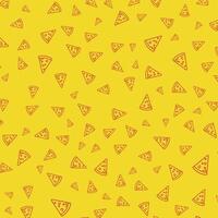 Fast food pattern with line icons of pizza. Restaurant menu background. vector