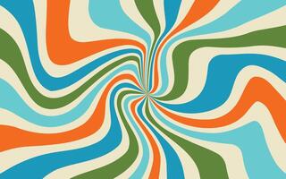 Retro wavy lines abstract background. Trendy psychedelic retro style. vector