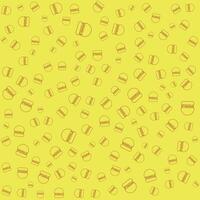 Fast food burger pattern background. vector