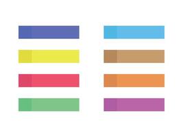 Set of multicolor sticky papers. Isolated note collection . vector