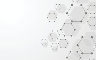 Abstract hexagonal molecular background. illustration vector