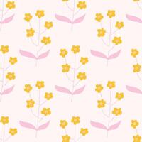 Flower pattern, seamless floral pattern, cute flower background. Pattern for fashion, texture, fabric, wrapping, decor. vector