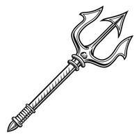 Divine Depth Poseidon Trident Symbol vector