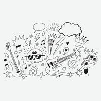 Random element doodle hand drawn fun illustration vector