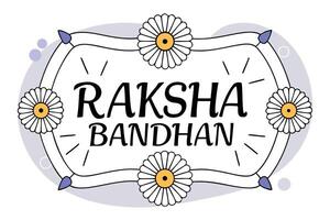 Stylish raksha bandhan typography design with happy festive greetings vector