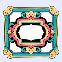 Cute colorful frame with childlike decoration vector