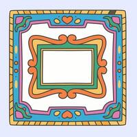 Classic gold outline frame with elegant minimal accents, perfect for decoration or digital header. vector