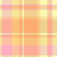Pastel pink and yellow plaid pattern. Perfect for backgrounds, textile designs, or website elements. This soft, seamless texture evokes feelings of warmth and tranquility. vector