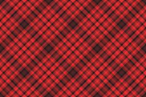 Vibrant red and black plaid pattern. Perfect for textile design, fashion, website backgrounds, or any project needing a bold, textured look. vector