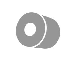 Sleek, minimalist graphic of a cylindrical object, perfect for illustrating concepts of simplicity, wholeness, or completion. vector