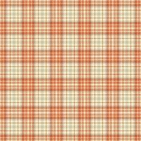 Warm autumnal plaid pattern. Subtle, textured design in soft orange and cream tones. Perfect for textiles, fashion, or seasonal projects. Evokes comfort and rustic charm. vector