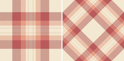 Elegant pastel plaid patterns, perfect for textile design, home decor, or fashion projects. These soft, muted pink and cream checks offer a versatile and timeless aesthetic. vector