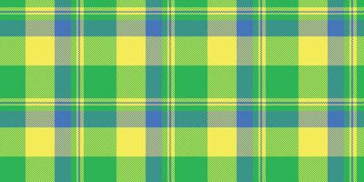 Vibrant yellow, green, and blue plaid pattern. Perfect for textile design, website backgrounds, or cheerful branding. vector