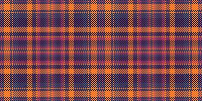 Vibrant orange and purple plaid pattern. Perfect for textile design, fallthemed projects, or adding a touch of autumnal style to your designs. vector