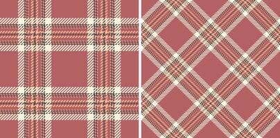 Elegant plaid pattern set. Textile design with classic tartan and gingham checks in warm hues. Ideal for fashion, interior, and graphic projects. vector