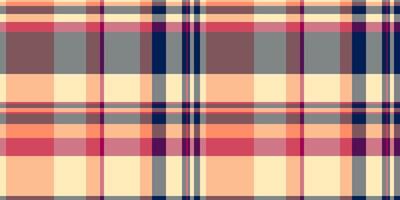 Vibrant pastel plaid pattern. Ideal for textile design, website backgrounds, or fashion projects. This seamless texture evokes warmth and a touch of rustic charm. vector
