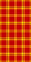 Vibrant red and gold plaid pattern. Perfect for autumnal designs, textiles, or backgrounds. This bold, geometric texture evokes warmth and energy. vector