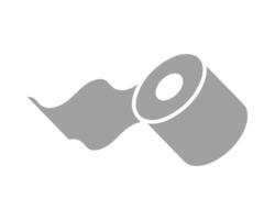 Simple, gray illustration of a roll of paper unfurling. Represents continuous flow, process, or unfolding story. vector