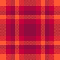 Vibrant red and orange plaid pattern. Perfect for autumnal designs, textile prints, or adding a warm, textured feel to any project. This seamless design offers a bold and stylish aesthetic. vector
