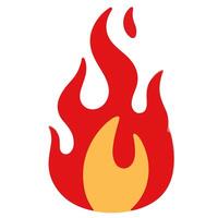 Simple upward flame illustration frame vector