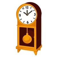 Golden Pendulum Clock Frame vector