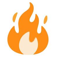 Abstract orange flame icon frame vector