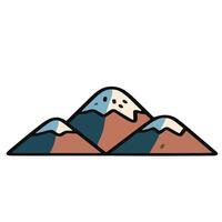 Colorful Mountain Range Illustration with Simple Shapes. vector