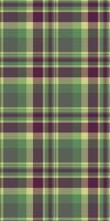 Refresh check fabric textile, invite seamless background texture. Mesh plaid tartan pattern in pastel and green colors. vector
