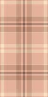 Mid plaid fabric , scrap textile background pattern. Female seamless texture tartan check in orange and light colors. vector