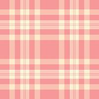 Classic plaid pattern in soft pink and beige. Versatile for backgrounds, textiles, design. Evokes warmth, comfort, a sense of tradition. Perfect for branding. vector