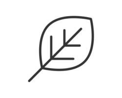 Minimalist leaf icon in bold outline. Represents nature, growth, and simplicity. Great for ecofriendly branding, web design, and environmental projects. Symbolic, fresh, and clean. vector