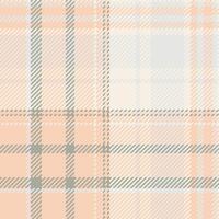 Elegant plaid pattern in soft peach and gray tones. Versatile for backgrounds, textiles, fashion, or classic designs. Ideal for adding a touch of sophistication. vector