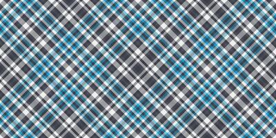 Stylish diagonal plaid pattern in cool grey, white, and teal. Perfect for textile design, fashion, backgrounds, and website designs. vector